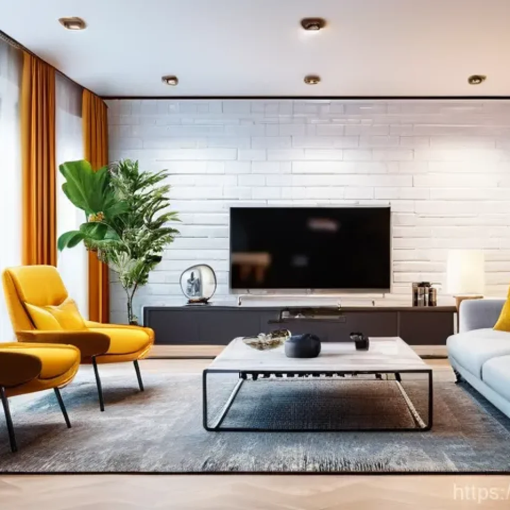 공간 다중화 기술 - **Prompt:** A dynamic, brightly lit scene in a modern, organized home living room. A sleek, multi-an...