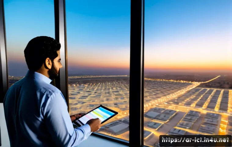 AI 기반 스펙트럼 활용 최적화 - Photorealistic telecommunications engineer in modest professional attire reviewing a spectrum optimi...